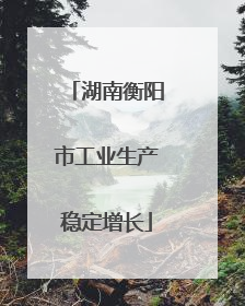 湖南衡阳市工业生产稳定增长