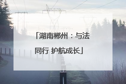 湖南郴州：与法同行 护航成长