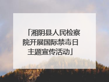 湘阴县人民检察院开展国际禁毒日主题宣传活动