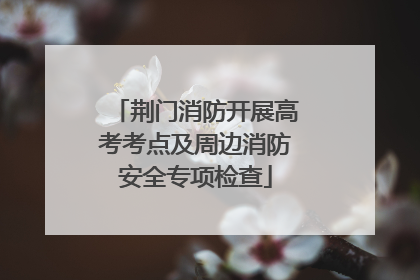 荆门消防开展高考考点及周边消防安全专项检查