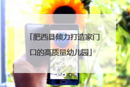 肥西县倾力打造家门口的高质量幼儿园