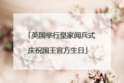 英国举行皇家阅兵式庆祝国王官方生日