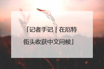 记者手记｜在厄特街头收获中文问候
