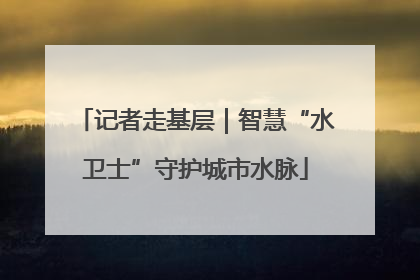记者走基层｜智慧“水卫士”守护城市水脉