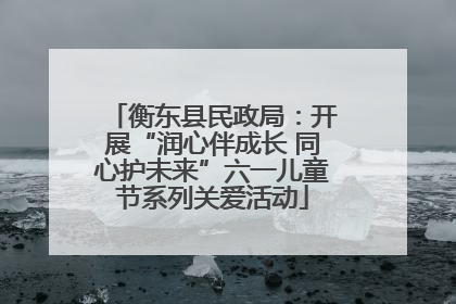 衡东县民政局：开展“润心伴成长 同心护未来”六一儿童节系列关爱活动