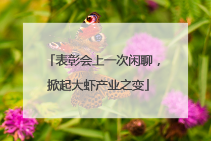 表彰会上一次闲聊，掀起大虾产业之变
