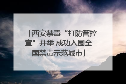 西安禁毒“打防管控宣”并举 成功入围全国禁毒示范城市