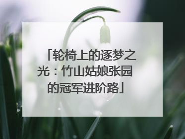 轮椅上的逐梦之光：竹山姑娘张园的冠军进阶路