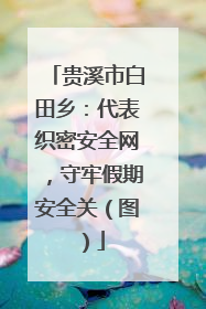 贵溪市白田乡：代表织密安全网，守牢假期安全关（图）