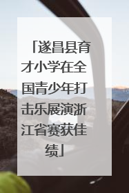 遂昌县育才小学在全国青少年打击乐展演浙江省赛获佳绩