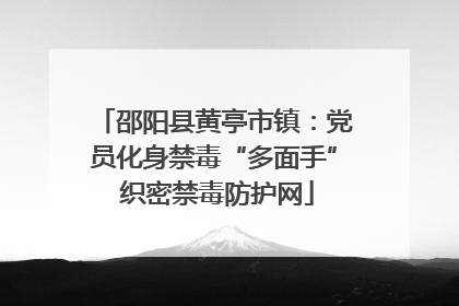 邵阳县黄亭市镇：党员化身禁毒“多面手” 织密禁毒防护网