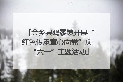 金乡县鸡黍镇开展“红色传承童心向党”庆“六一”主题活动