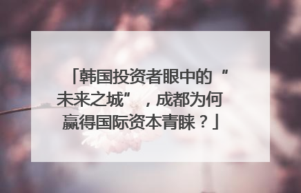 韩国投资者眼中的“未来之城”，成都为何赢得国际资本青睐？