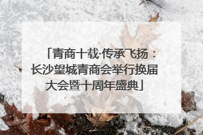青商十载·传承飞扬：长沙望城青商会举行换届大会暨十周年盛典