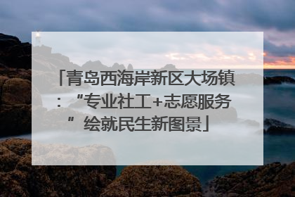 青岛西海岸新区大场镇：“专业社工+志愿服务”绘就民生新图景