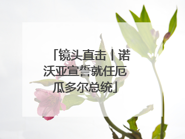 镜头直击丨诺沃亚宣誓就任厄瓜多尔总统