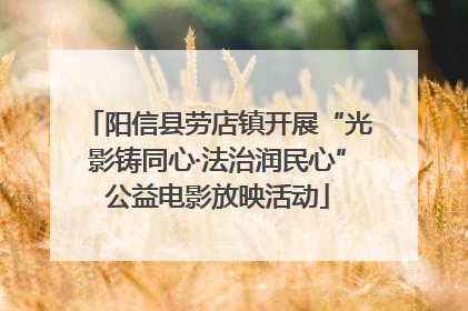 阳信县劳店镇开展“光影铸同心·法治润民心”公益电影放映活动