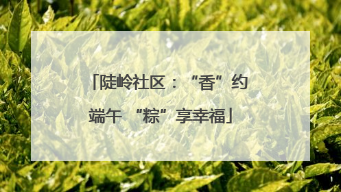 陡岭社区：“香”约端午 “粽”享幸福