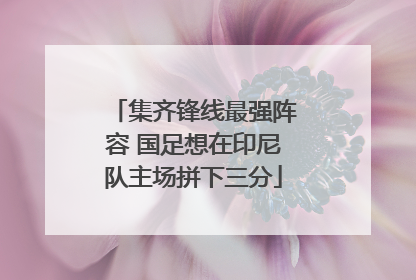 集齐锋线最强阵容 国足想在印尼队主场拼下三分