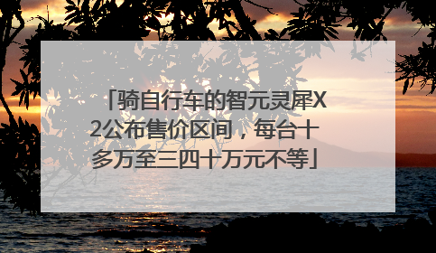 骑自行车的智元灵犀X2公布售价区间，每台十多万至三四十万元不等