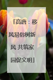 高唐：移风易俗树新风 共筑家园促文明