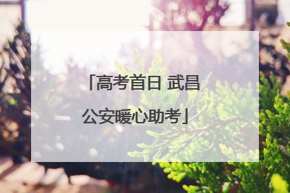 高考首日 武昌公安暖心助考