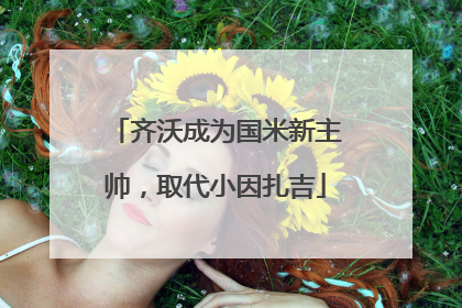 齐沃成为国米新主帅，取代小因扎吉