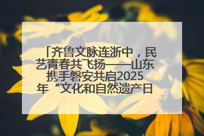 齐鲁文脉连浙中，民艺青春共飞扬——山东携手磐安共启2025年“文化和自然遗产日”系列活动