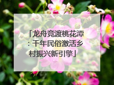 龙舟竞渡桃花潭：千年民俗激活乡村振兴新引擎