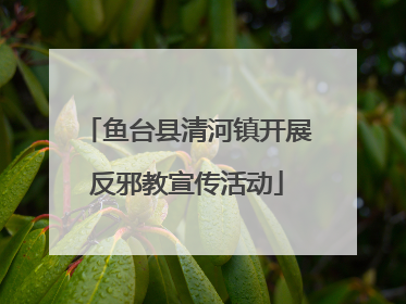 鱼台县清河镇开展反邪教宣传活动