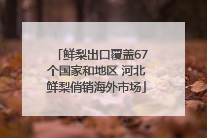 鲜梨出口覆盖67个国家和地区 河北鲜梨俏销海外市场