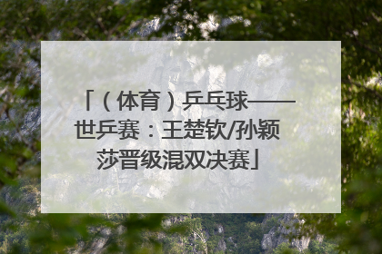 （体育）乒乓球——世乒赛：王楚钦/孙颖莎晋级混双决赛