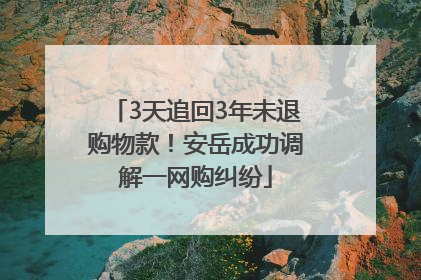 3天追回3年未退购物款！安岳成功调解一网购纠纷