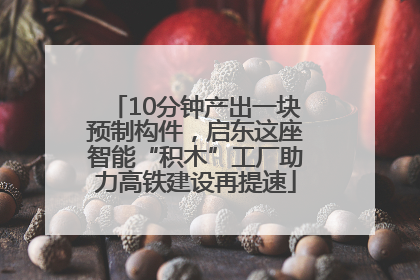 10分钟产出一块预制构件，启东这座智能“积木”工厂助力高铁建设再提速