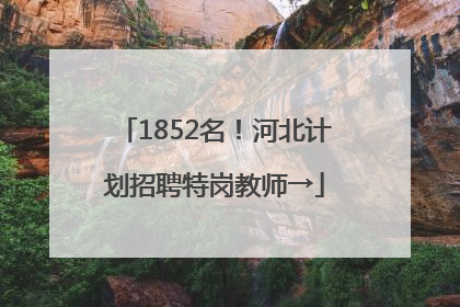 1852名！河北计划招聘特岗教师→