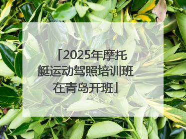 2025年摩托艇运动驾照培训班在青岛开班