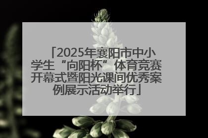 2025年襄阳市中小学生“向阳杯”体育竞赛开幕式暨阳光课间优秀案例展示活动举行