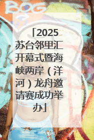 2025苏台邻里汇开幕式暨海峡两岸（洋河）龙舟邀请赛成功举办