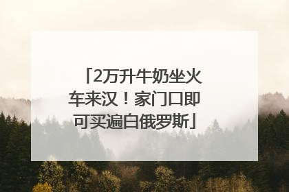 2万升牛奶坐火车来汉！家门口即可买遍白俄罗斯