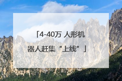 4-40万 人形机器人赶集“上线”