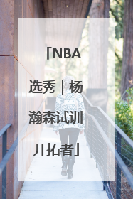 NBA选秀｜杨瀚森试训开拓者