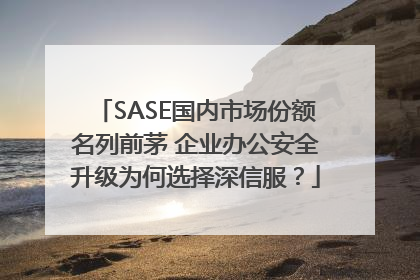 SASE国内市场份额名列前茅 企业办公安全升级为何选择深信服？