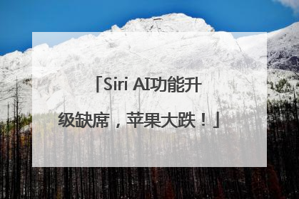 Siri AI功能升级缺席，苹果大跌！